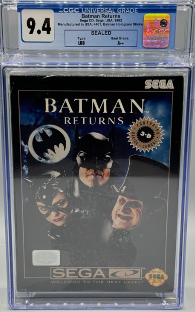 Batman Returns Sega CD Factory Sealed New CGC 9.4 A++ Graded